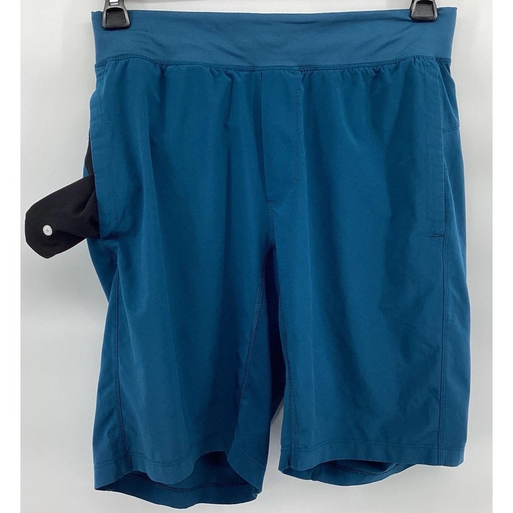 Lululemon Pace Breaker Linerless Shorts Size Medium Teal Blue Men's Athletic